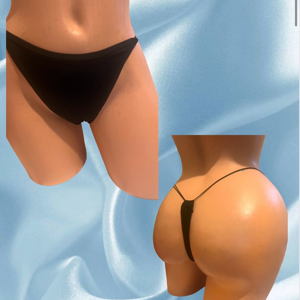 Black Thong Bikini Bottom